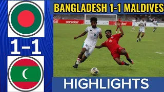 Bangladesh 1-1 Maldives । Full Match Highlights । World Cup 2026 Qualifiers । বাংলাদেশ ১-১ মালদ্বীপ