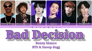 Benny Blanco, BTS & Snoop Dogg - Bad Decisions lyrics with video and hindi translation