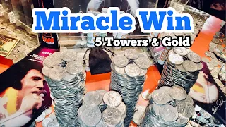 MIRACLE WIN With TOWERS & GOLD  Inside The High Limit Coin Pusher Jackpot WON MONEY ASMR