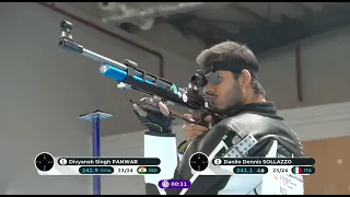 Divyansh Singh Panwar of India 🇮🇳 shoots down the World Record and Gold🥇in Men's 10m Air Rifle.