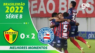 BRUSQUE 0 X 2 BAHIA | MELHORES MOMENTOS | 15ª RODADA BRASILEIRÃO SÉRIE B 2022 | ge.globo