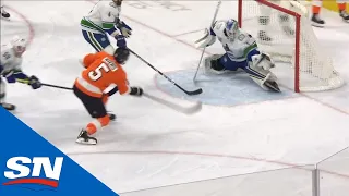 Thatcher Demko Sprawls Across The Crease To Rob Philippe Myers