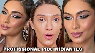 COMO FAZER UMA MAKE PROFISSIONAL PRA INICIANTES!!! TUTORIAL DE MAQUIAGEM COMPLETO