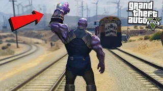 THANOS DESTROYS TRAIN w/ INFINITY - GTA 5 Mods