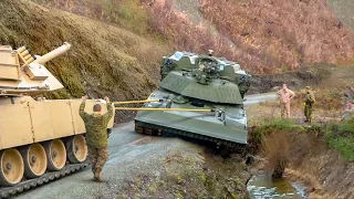 What Happens When US Massive 70 Tons Battle Tank Falls Into a Ditch