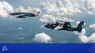 Boeing MQ-25 Refuels U.S. Navy E-2D