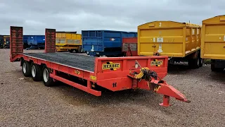 HERBST Tri-Axle 22 Tonne Carry 26ft Plant Trailer 2017 - Walkaround