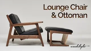 Walnut Lounge Chair & Ottoman build , Makita Exhibited works!