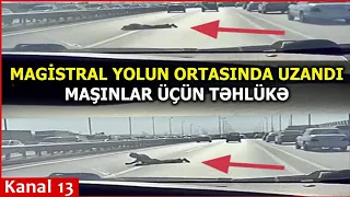 QƏRİBƏ HADİSƏ: Yolun ortasında UZANDI, başını YERƏ VURDU - QƏZA ŞƏRAİTİ YARATDI