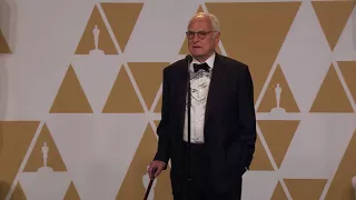 "Call Me By Your Name" - 2018 Oscars - Best Adapted Screenplay - James Ivory - Backstage Speech