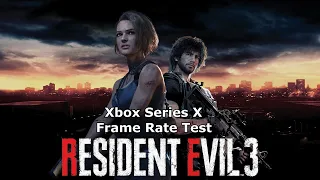 Resident Evil 3 Remake Ray Tracing Xbox Series X Frame Rate Test