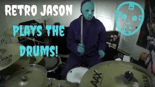 Retro Jason plays his theme song on the drums...Happy Halloween!