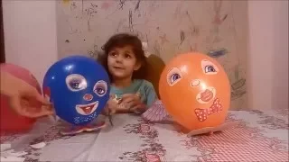 SUPER шарики - надуваем шарики с глазами и руками - super balls with eyes and a mouth, hands, wings