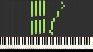 Lofi Piano w/ melody A minor [Synthesia] (Piano tutorial)
