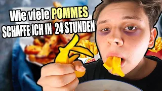 Wie viele POMMES schaffe ich in 24 Stunden?😵🍟(Salzig🧂)