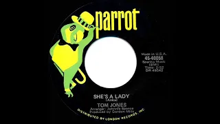 1971 HITS ARCHIVE: She’s A Lady - Tom Jones (a #1 record--mono 45)