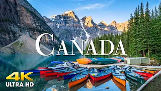 FLYING OVER CANADA (4K UHD) Amazing Beautiful Nature Scenery with Relaxing Music | 4K VIDEO ULTRA HD