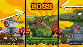Mega Tanks Vs Mega BOSS - Cartoons About Tanks. Босс против всех мега танков - мультики про танки