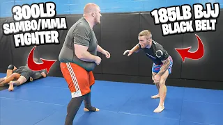 This ULTRA HEAVY WEIGHT Is Fast, Strong & Super Technical | BJJ Rolling Commentary