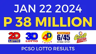 Lotto Result January 22 2024 9pm PCSO