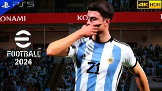 Efootball 2024 - Argentina Vs France | Friendly Match PS5 [4K 60FPS +HDR] Next Gen