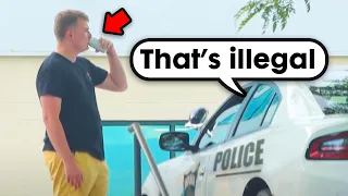 Drinking Fake Beer in Front of Cops!