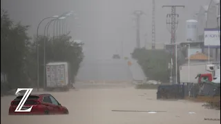 Spanien: Überschwemmungen nach anhaltenden Regenfällen