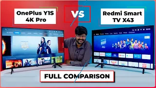 OnePlus Y1S Pro V/S Redmi Smart TV X43 Full In-Depth Comparison 🔥 Best 43 Inch 4K LED TV in ₹30,000