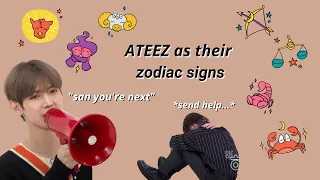 Ateez as their zodiac signs