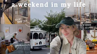 a fall weekend in my life on the east coast | traveling to rhode island & being productive in nyc