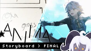 ANIMA - Aster Arcadia || MV Storyboard to Final comparison