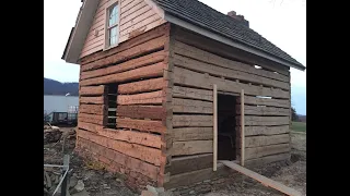 Restoring Rotted Logs on a Log Cabin... Handmade House TV #152
