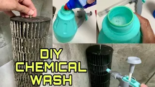 Homemade Chemical Wash for Aircon Blower Wheel / Air conditioner not cooling / Aircon leaking water