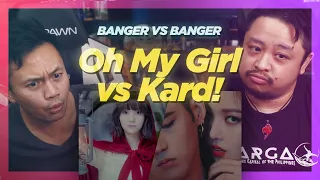 Banger vs Banger Reaction to OH MY GIRL _ CLOSER vs KARD _ You In Me MV.