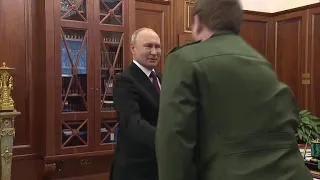 Putin meets Chechen leader Kadyrov at the Kremlin