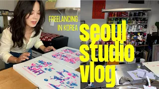 Seoul Studio Vlog | Illustrating and printing in Korea