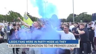 Leeds Fans Were In Party Mode As They Celebrated Promotion To The  Premier League