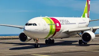 AWESOME A330-200 CLOSEUP TAKEOFF at Madeira Airport