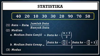 Cara mudah menghitung rata rata median data ganjil median data genap dan modus untuk data tunggal