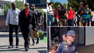 Lewis Hamilton arrives with bodyguards | F1 Driver Arrivals on Race day at 2023 #SpanishGP