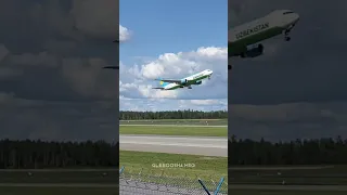 Взлёт Boeing 767-300 Uzbekistan Airways Аэропорт Минск / Minsk Airport