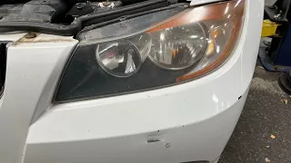 BMW E90 HEADLAMP BULB LOW BEAM REPLACEMENT ( HALOGEN H7)