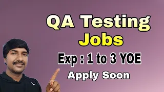 QA Testing Engineer Jobs for 1 to 3 Years of experience | @byluckysir