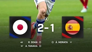 Japan vs Spain 2:1 Extended Highlights And All Goals HD