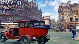 A Day in London 1930s in color [60fps,Remastered] w/sound design added