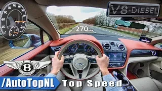 Bentley Bentayga V8 Diesel | ACCELERATION & TOP SPEED on AUTOBAHN POV by AutoTopNL