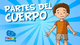 Human Body Parts for Children. Learn Spanish | Educational Video