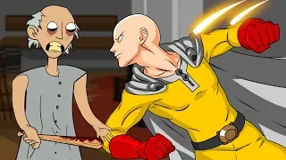 GRANNY THE HORROR GAME ANIMATION #29 : ONE PUNCH MAN SAITAMA Vs Scary Granny