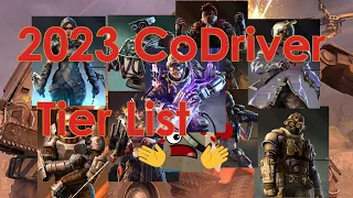 2023 Co Driver Tier list