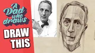 Learn to Draw Norman Rockwell: Step-by-Step Portrait Tutorial!